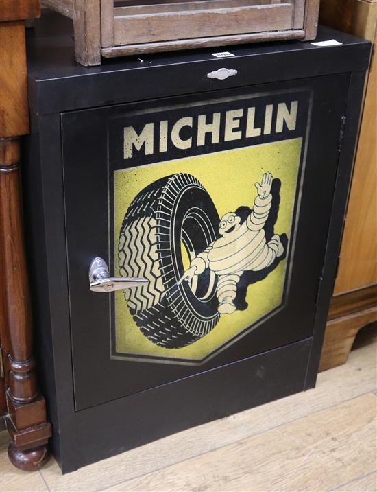 An Art Metal Michelin industrial style cupboard W.61cm